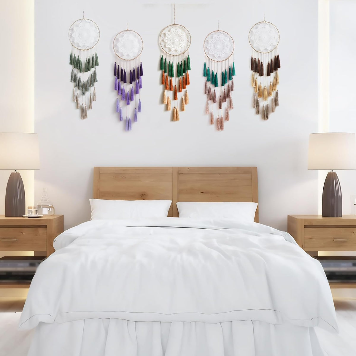 Macrame Dream Catcher Wall Hanging, Large Boho Room Decor