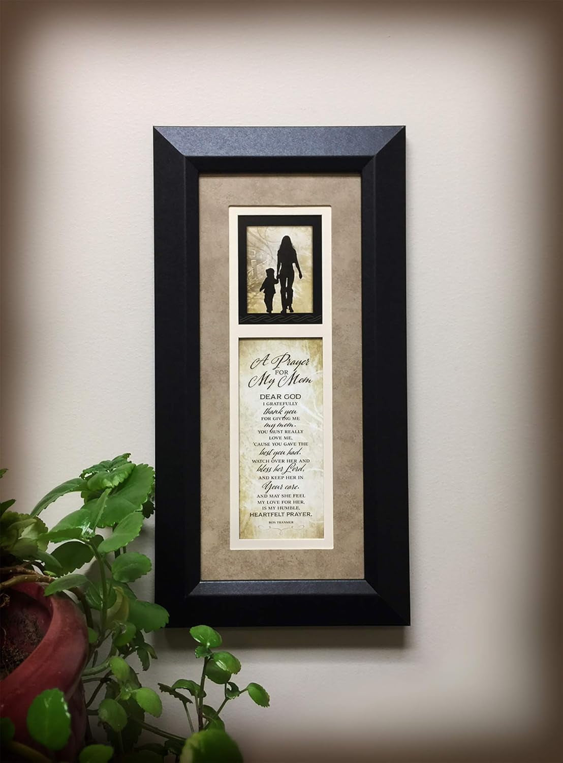 A Prayer for My Mom Traditional Wood Wall Plaque 8"X16" | Made in USA | Inspirational Christian Home Décor with Sentimental Verse for Mother | Faith-Based Decorative Sign for Living Room, Bedroom, Hallway