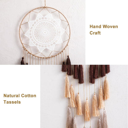 Macrame Dream Catcher Wall Hanging, Large Boho Room Decor