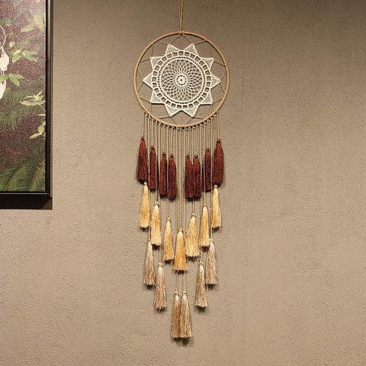Macrame Dream Catcher Wall Hanging, Large Boho Room Decor