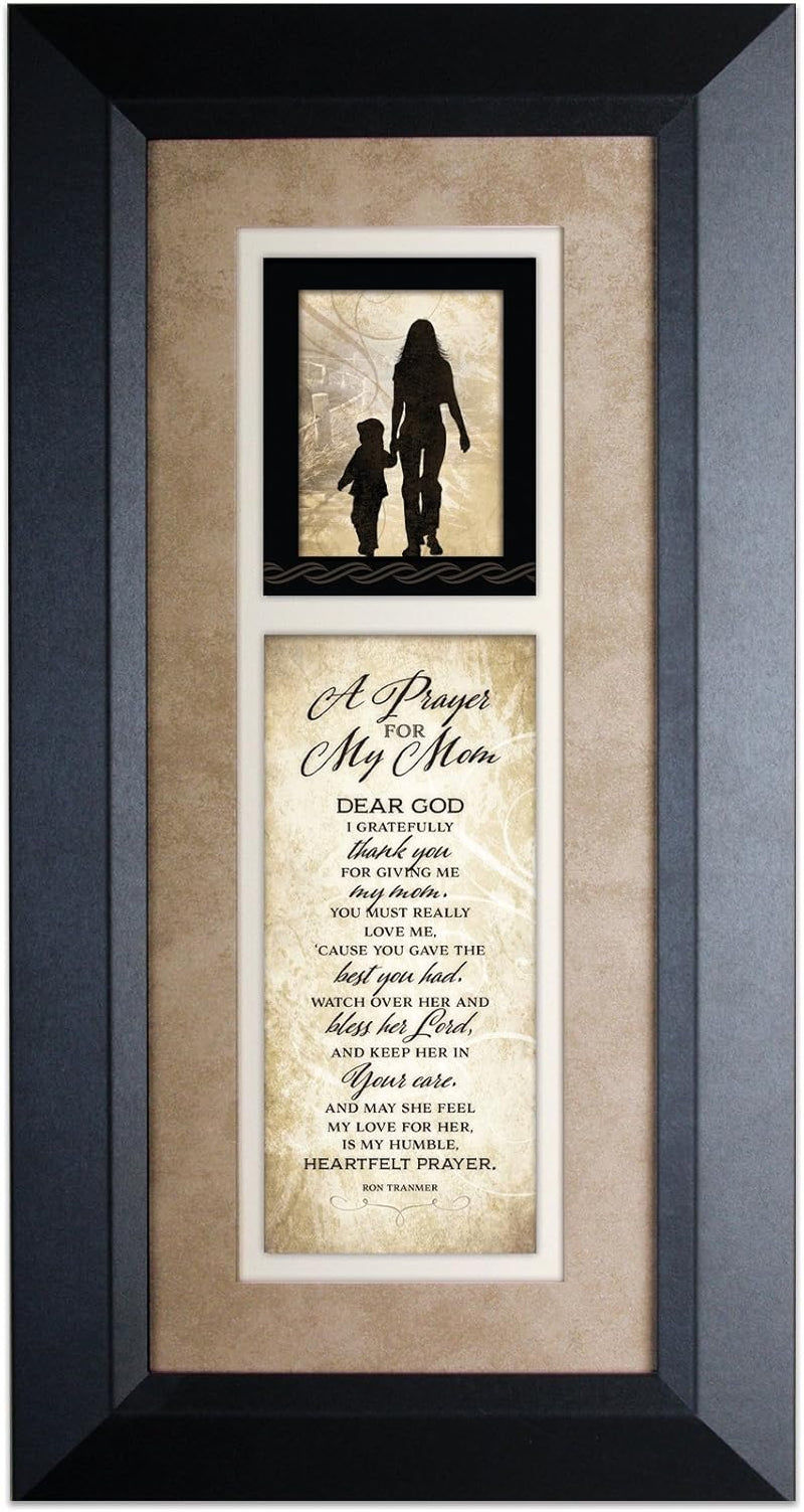 A Prayer for My Mom Traditional Wood Wall Plaque 8"X16" | Made in USA | Inspirational Christian Home Décor with Sentimental Verse for Mother | Faith-Based Decorative Sign for Living Room, Bedroom, Hallway