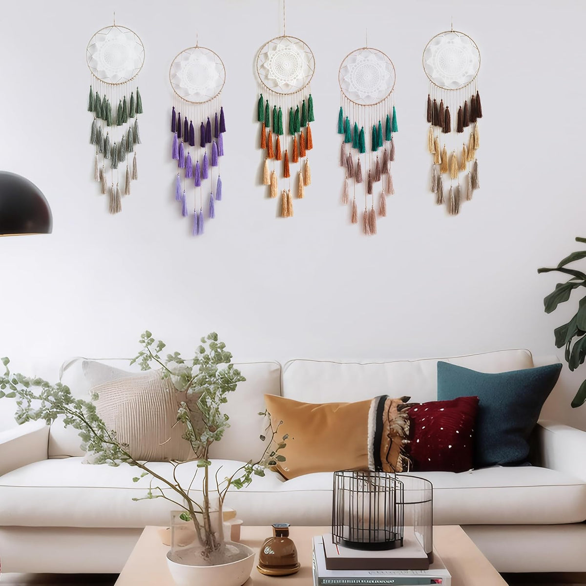 Macrame Dream Catcher Wall Hanging, Large Boho Room Decor